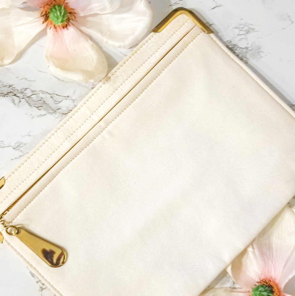 Ivory & Gold Clutch Pouch